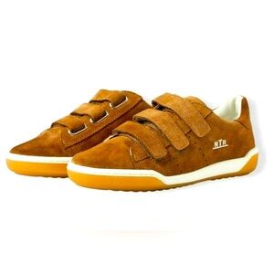 Naturino Sz 33 Boys Cliff Suede Oxford Sneaker in Caramel Brown